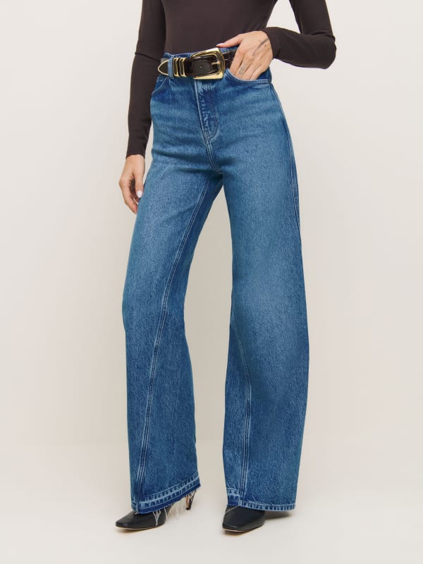 
                    Cary High Rise Slouchy Wide Leg Jeans
                