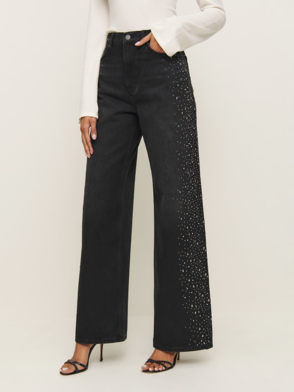 
                    Cary High Rise Slouchy Wide Leg Jeans
                
