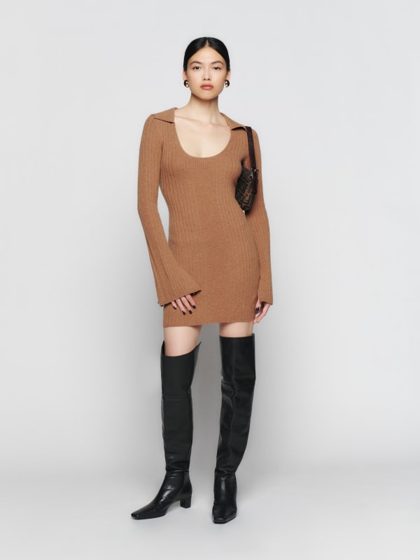 Farfalle Cashmere Sweater Mini Dress