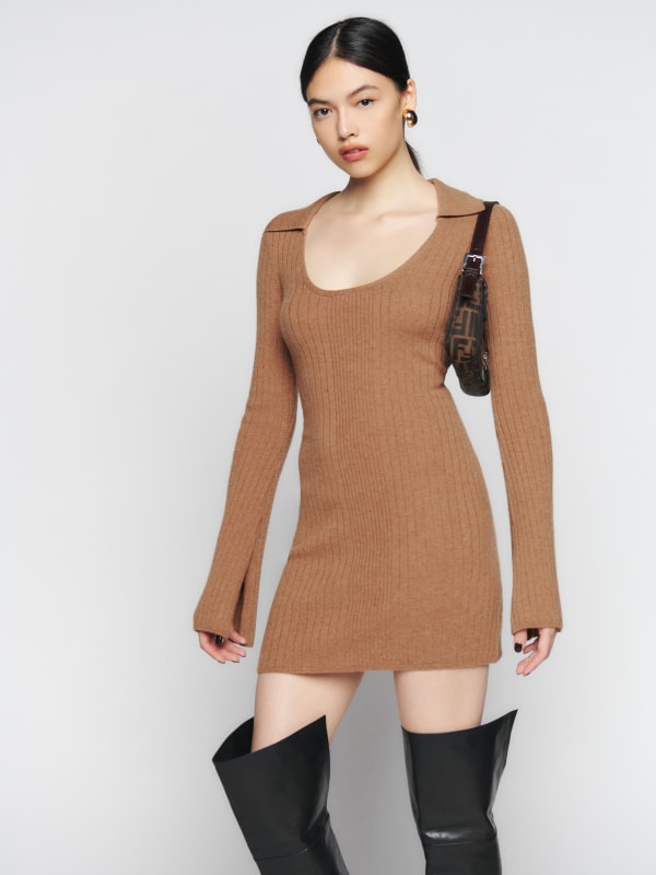 Farfalle Cashmere Sweater Mini Dress