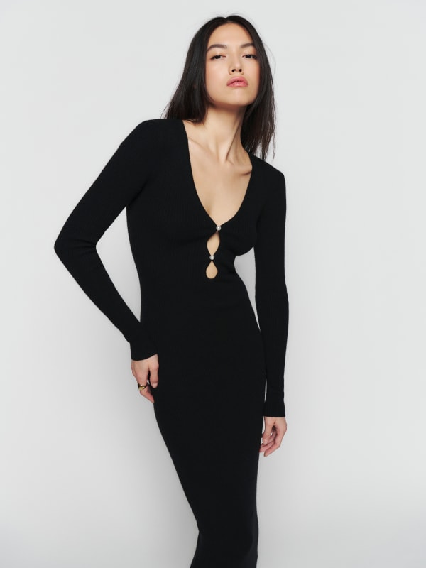 Parini Cashmere Cut Out Sweater Dress