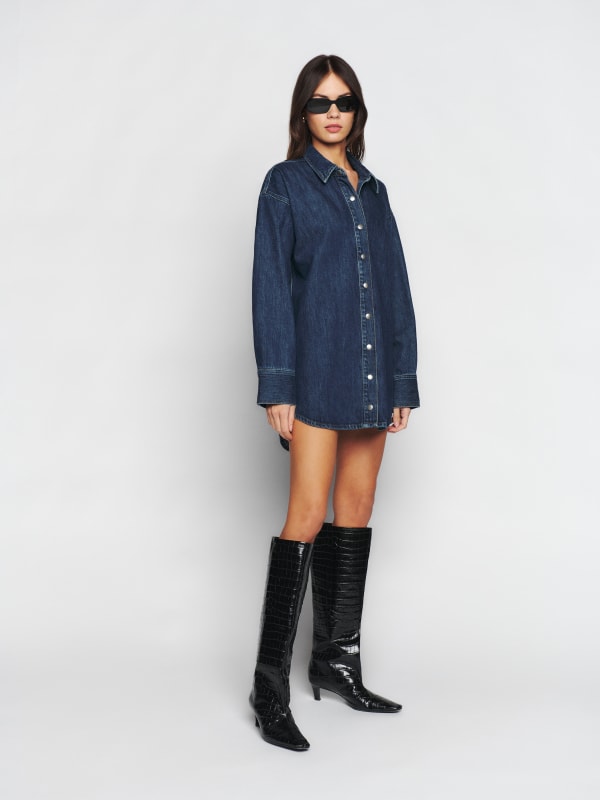 Angelo Oversized Denim Shirt Dress