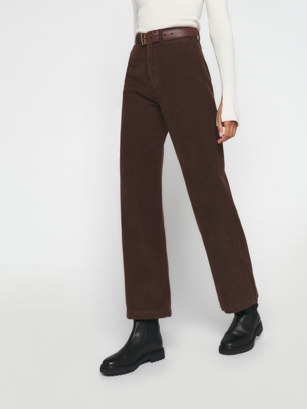 Logan Ultra High Rise Wide Leg Corduroy Pants