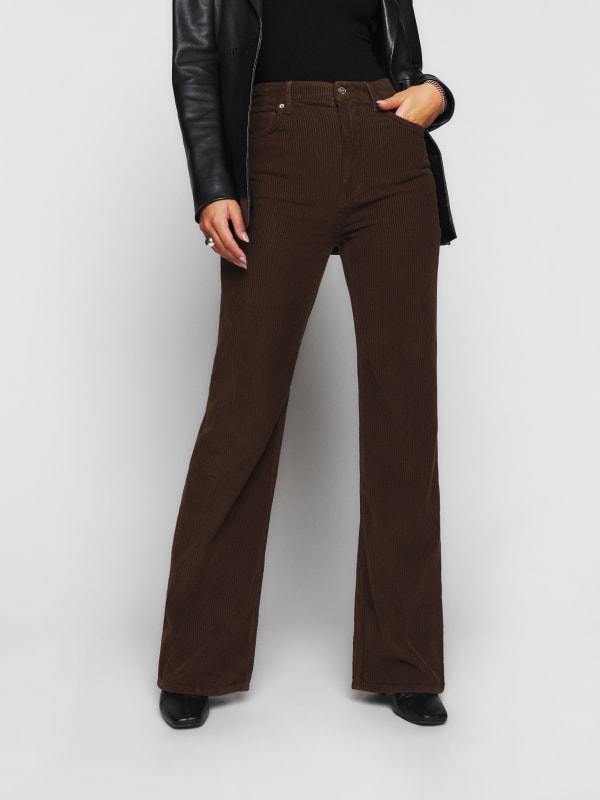 Star High Rise Flare Corduroy Pants