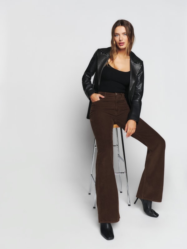 Star High Rise Flare Corduroy Pants