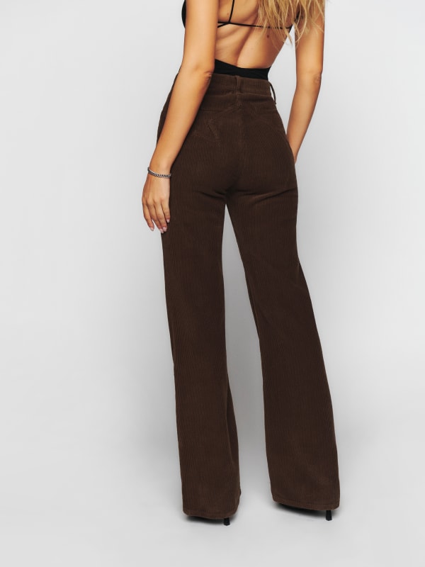 Star High Rise Flare Corduroy Pants