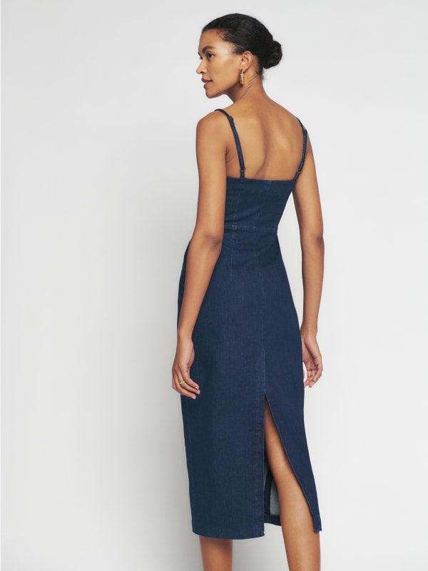 Delphinia Denim Midi Dress