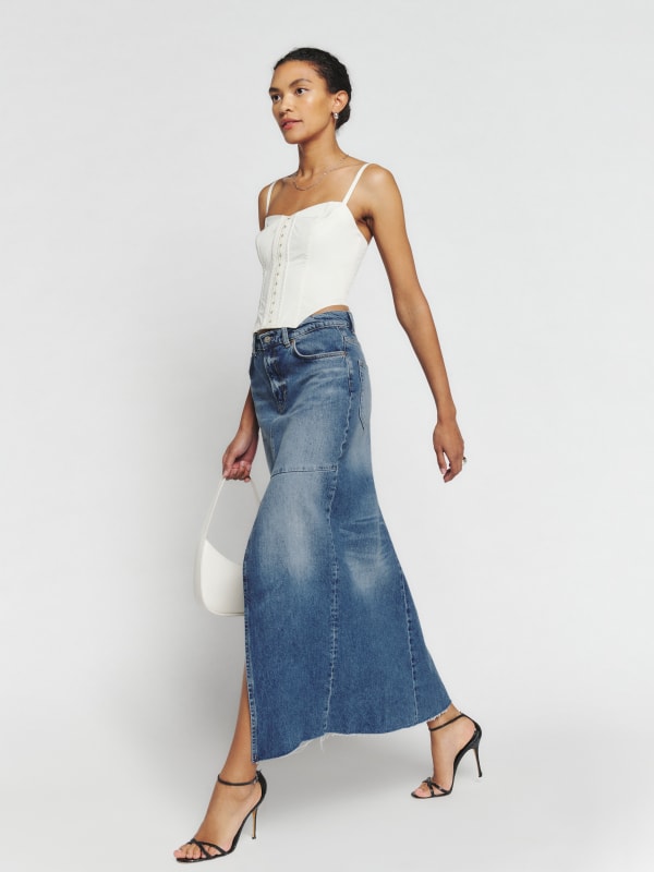 Tazz Maxi Denim Skirt