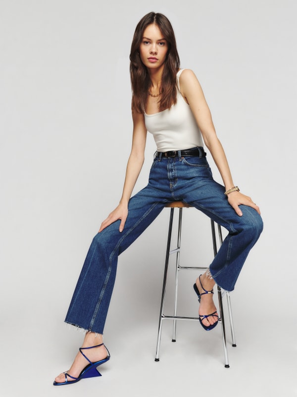 Hill Mid Rise Kick Flare Jeans