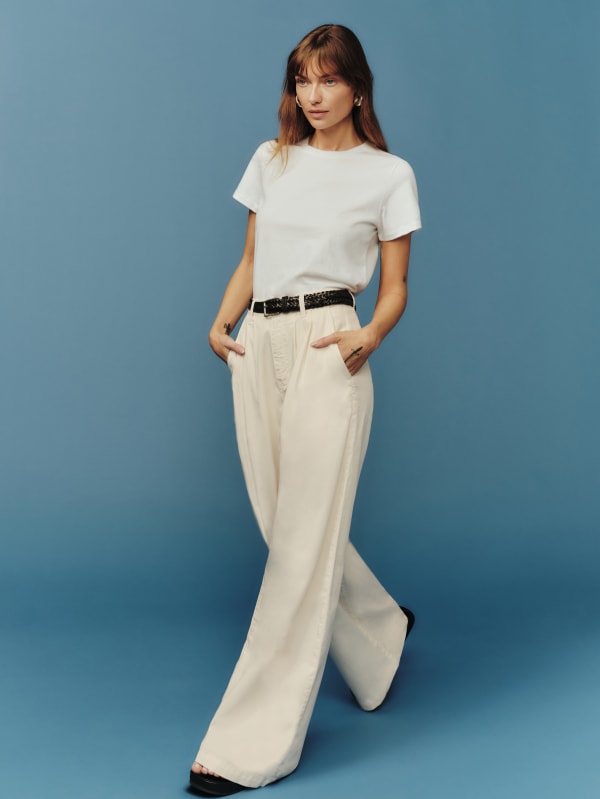 Lowe Super Wide Leg Pleated Pants