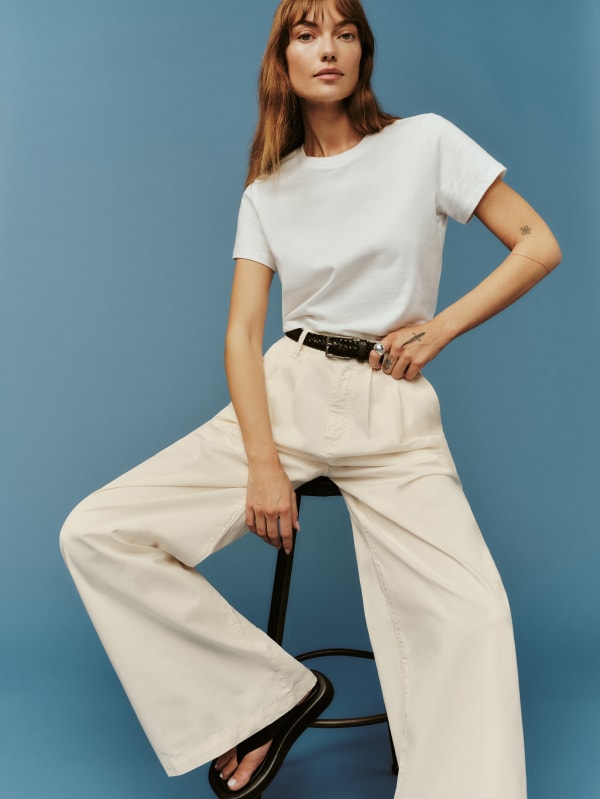 Lowe Super Wide Leg Pleated Pants