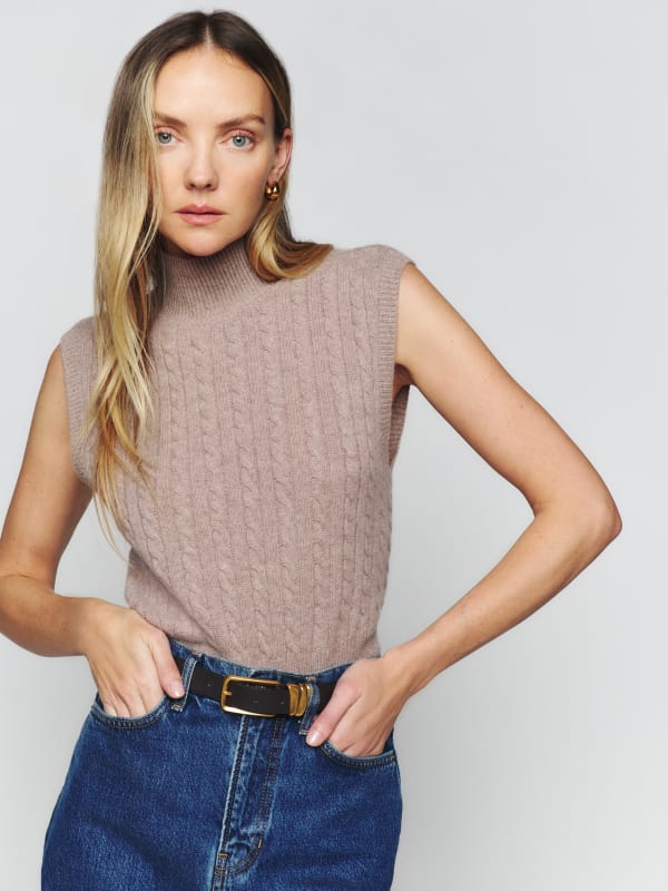 Xenia Cashmere Sleeveless Sweater