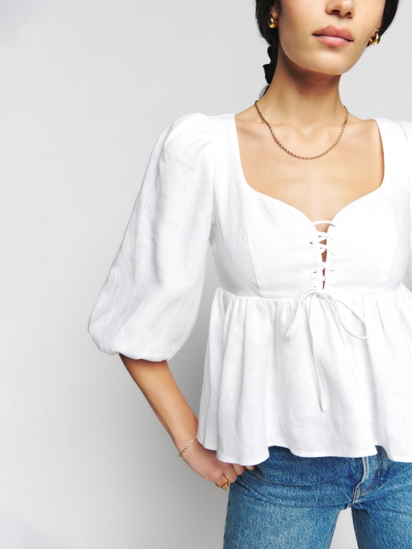 Abigail Linen Top