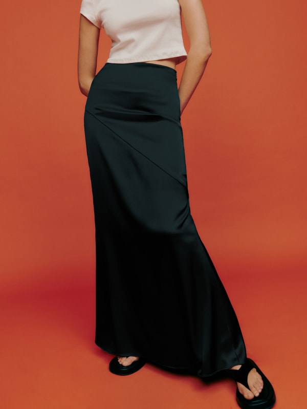 Isabel Satin Skirt