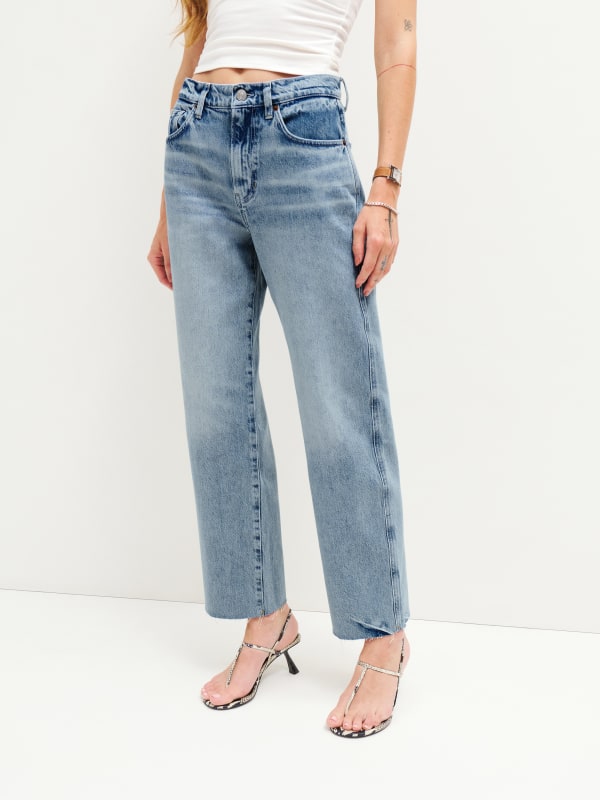 Val 90s Mid Rise Straight Cropped Jeans