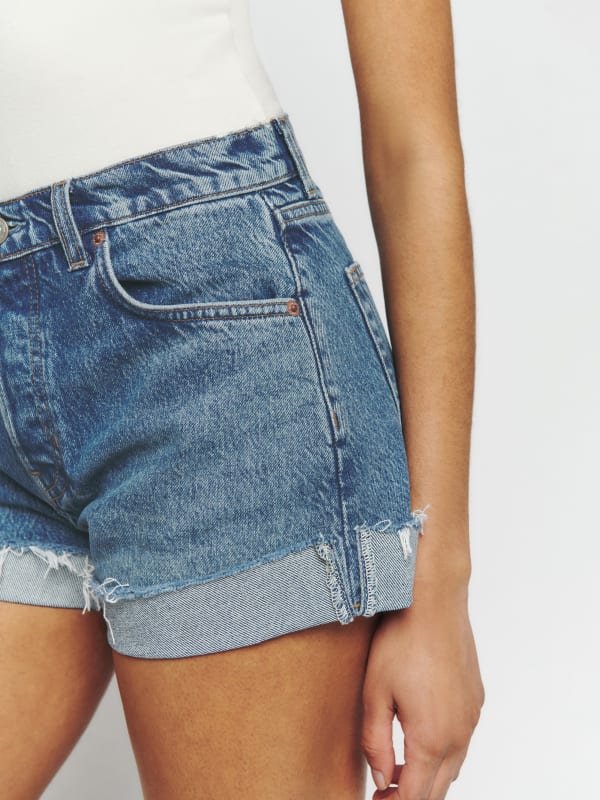 Charlene High Rise Cuffed Jean Shorts