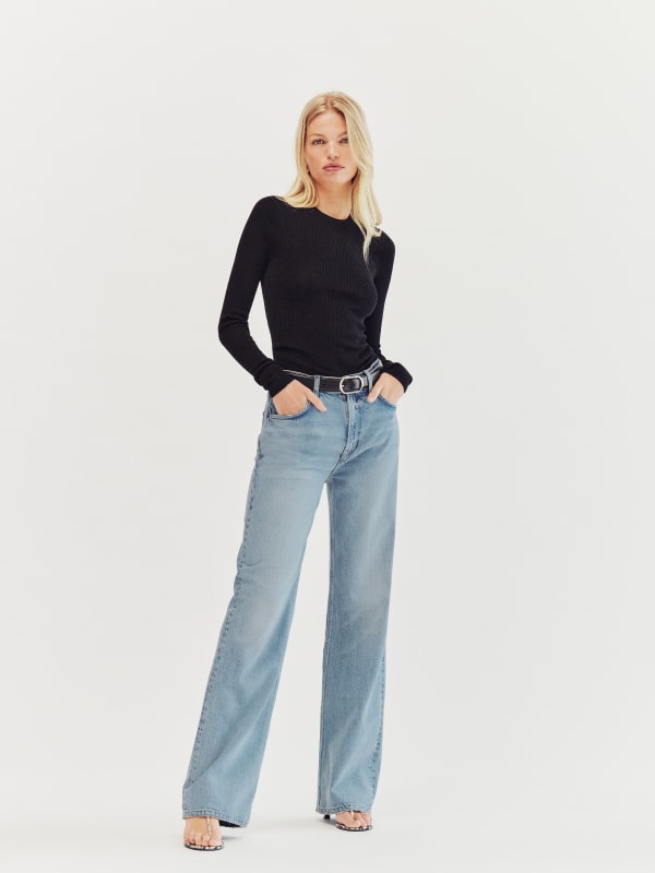 Val 90s Mid Rise Wide Leg Jeans