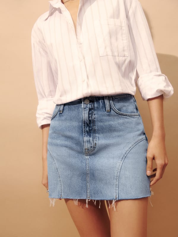 Bec Mid Rise Denim Mini Skirt