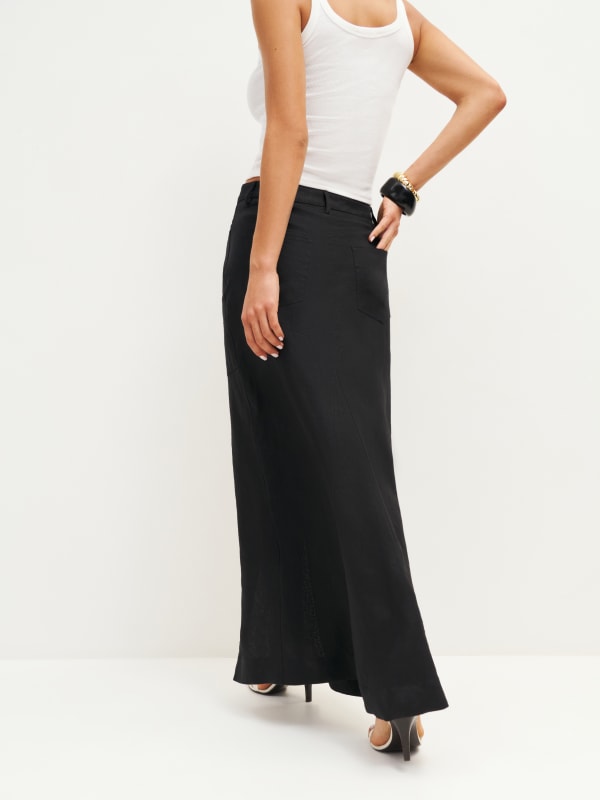 Tazz Maxi Linen Skirt