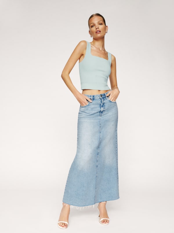 Kass Maxi Denim Skirt