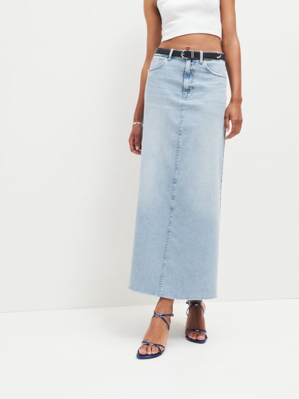 Kass Maxi Denim Skirt