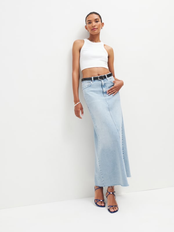 Kass Maxi Denim Skirt