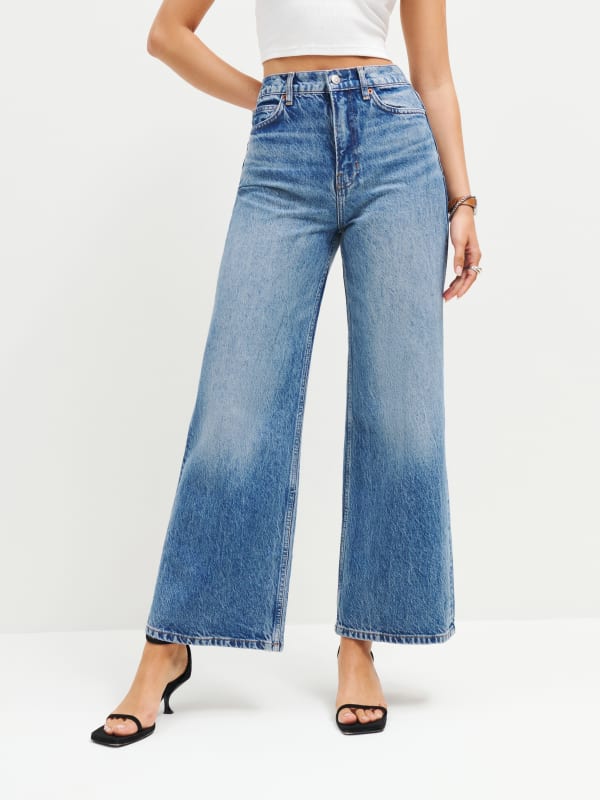 Cary High Rise Slouchy Wide Leg Cropped Jeans