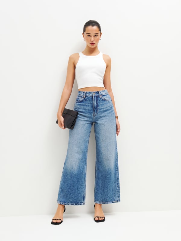 Cary High Rise Slouchy Wide Leg Cropped Jeans