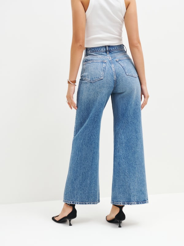 Cary High Rise Slouchy Wide Leg Cropped Jeans