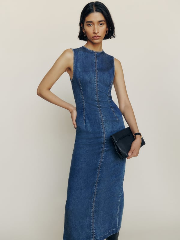 Kendi Denim Midi Dress