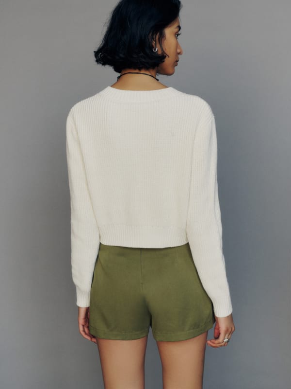 Darcey Cropped Cotton Sweater