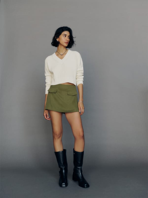 Darcey Cropped Cotton Sweater