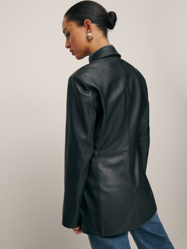 Veda Hal Fitted Leather Blazer