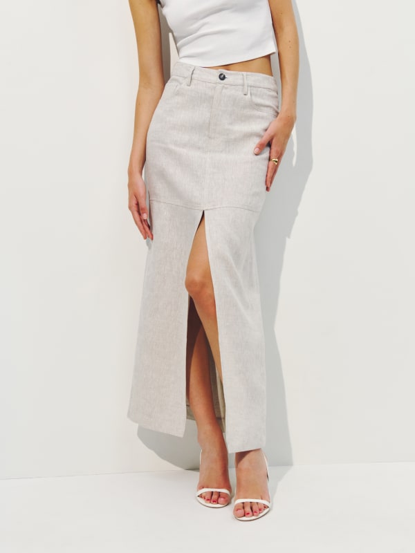 Petites Tazz Maxi Linen Skirt