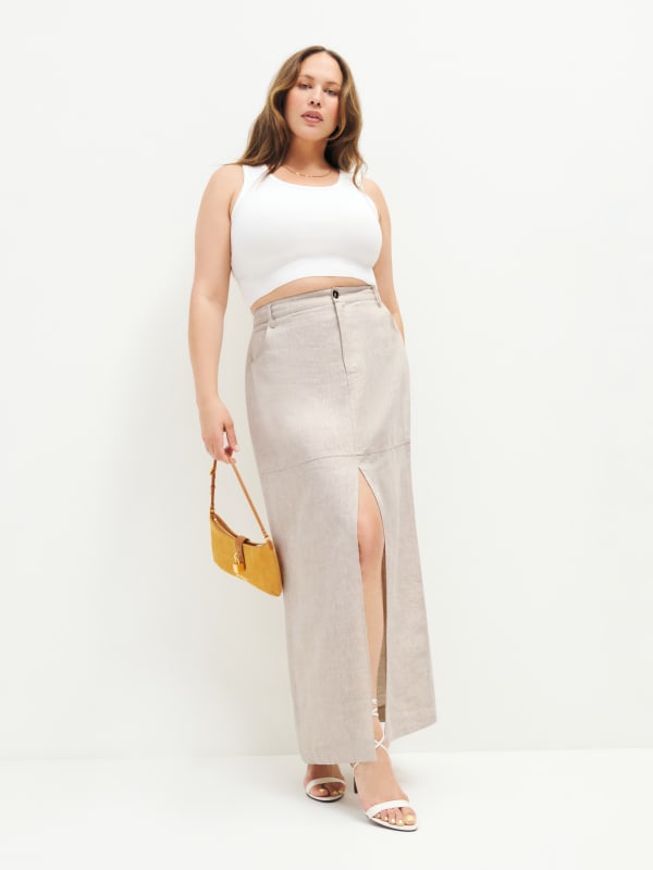 Tazz Maxi Linen Skirt Es