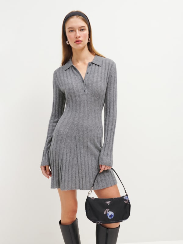 Walsh Cashmere Collared Mini Dress