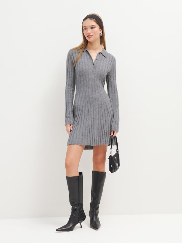 Walsh Cashmere Collared Mini Dress