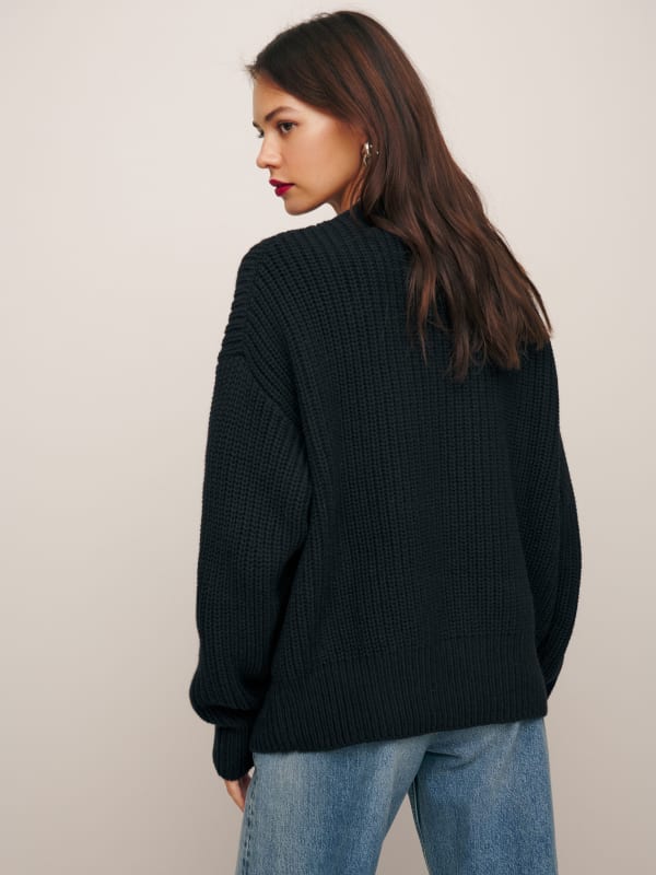 Sam Cotton Cashmere Oversized Crew Sweater