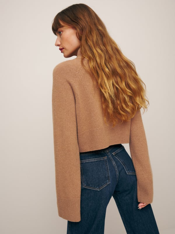 Garrett Cashmere Cropped Turtleneck