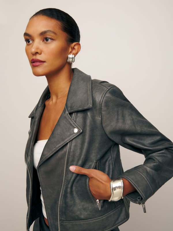 Veda Hoyt Leather Moto Jacket