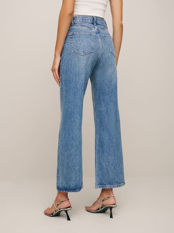 Gemma High Rise Crossover Wide Leg Jeans