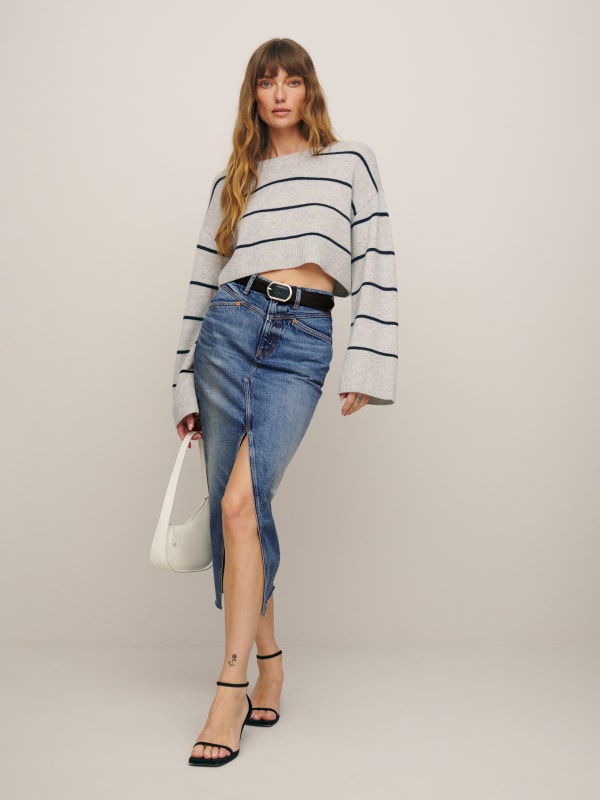 Jagger Denim Midi Skirt