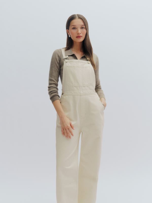 River Relaxed Denim Overalls