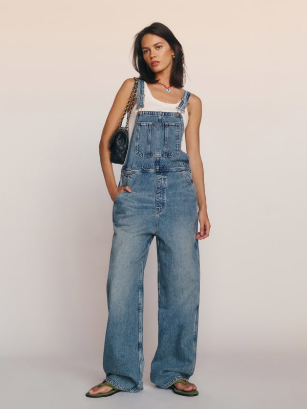 
                    River Relaxed Denim Overalls
                