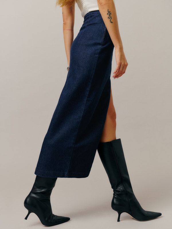 Paulina Denim Midi Skirt