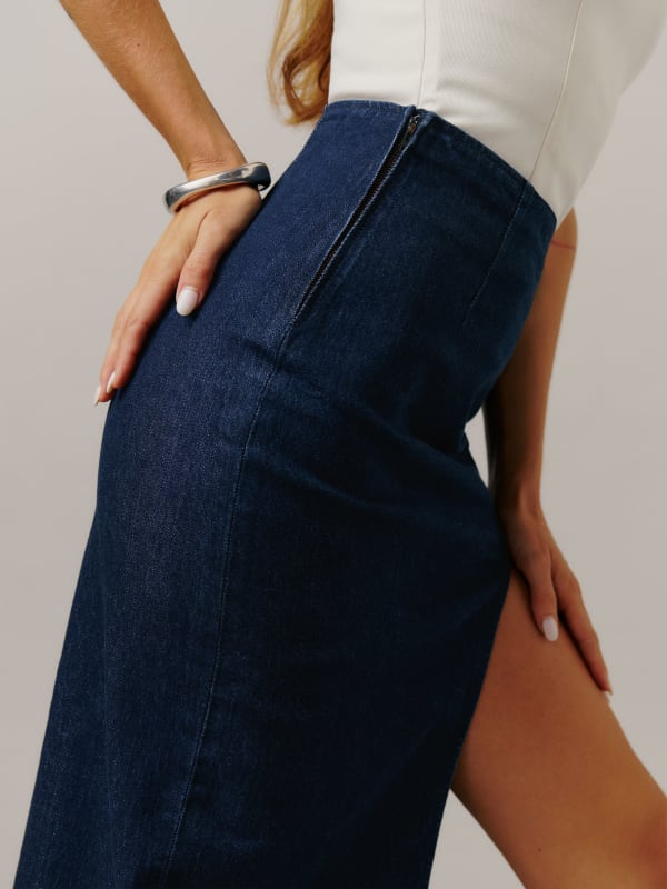 Paulina Denim Midi Skirt