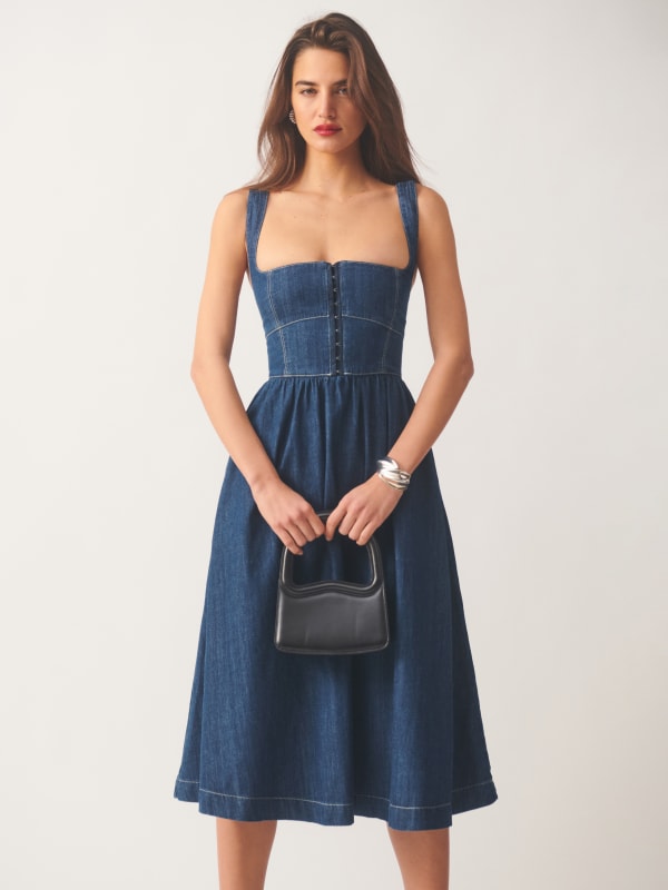 Tagliatelle Denim Midi Dress