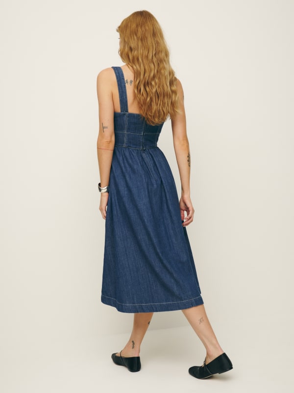 Tagliatelle Denim Midi Dress