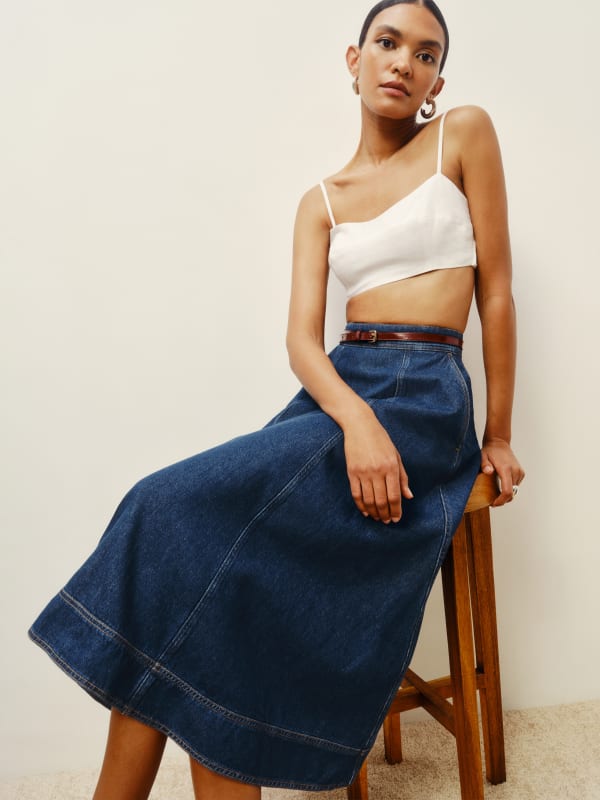 Delilah Denim Midi Skirt