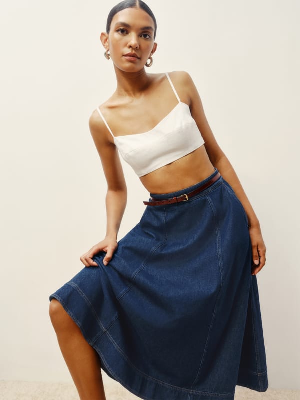 Delilah Denim Midi Skirt